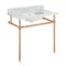 Anzzi 34.5 in. Console Sink in Rose Gold with Carrara White Counter Top CS-FGC004-RG - alternate 1